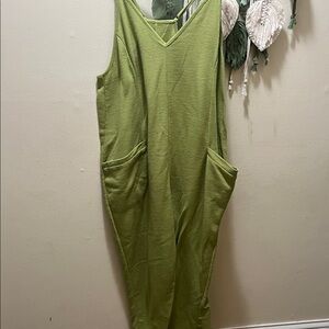 Green Sleeveless Jumpsuit